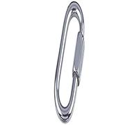 Merriway Paquete de 2 mosquetones tipo Q modelo BH04985 hecho de acero inoxidable A2 316, M4 de 3,96 mm