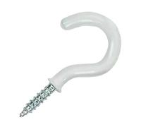 Merriway - Perno de gancho (38 mm, plástico galvanizado, 20 unidades), color blanco