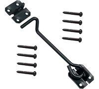 Merriway - Pestillo tipo gancho para puerta (150 mm), color negro brillante