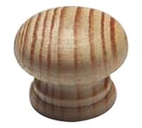 Merriway - Pomos de puerta (pino sin lacar, 30 mm, con orificios para tornillos de madera, 10 unidades)