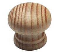 Merriway - Pomos de puerta (pino sin lacar, 35 mm, con orificios para tornillos de madera, 10 unidades)