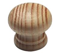 Merriway - Pomos de puerta (pino sin lacar, 50 mm, para tornillos de madera, 10 unidades)