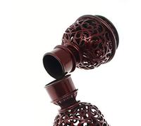MERRIYARD Decoraciones de la Barra Ventana, Cabezal Arte Cortina, Finales, Final Finales Cabeza Hueca plástico Vintage for Varilla diámetro 28 mm Oro Rosa 4 pcs(2pcs Electrophoresis Red)