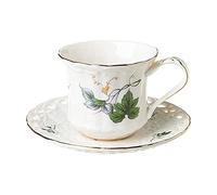 MERRIYARD Tazas Y Platillos De Té, Taza Café Cerámica Leche Cacao Caliente La Tarde En Casa Juego Platillo Agua Oficina Jugo