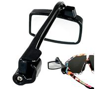 Merror De Vista Trasera De Gafas De Bicicleta - Cristalino Ajustable | Adjunto Gafas De Sol Ligeras | Diseño De Equipos De Ciclismo De Novedad | Tema De Conducción Completo A