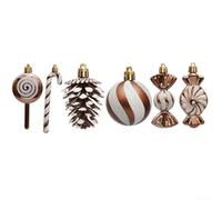 Merry and Bright - Juego de 13 adornos de menta para celebraciones festivas (cono de pino)