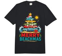 Merry Beachmas Playa Navidad Tabla De Surf Árbol Comfort Colors Adult Heavyweight T-Shirt