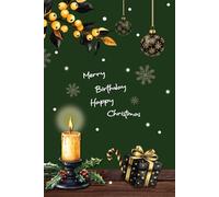 Merry Birthday Happy Christmas: Gratitude Notebook with Motivation Quotes