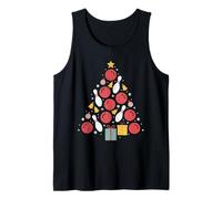 Merry Bowlmas - Bolas de Bolos Divertidas para Navidad Camiseta sin Mangas