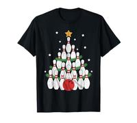 Merry Bowlmas - Gorro de Papá Noel con diseño de árbol de Bolos Camiseta