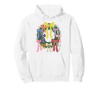 Merry & Bright Christmas Wreath Bow Coquette Holiday Sudadera con Capucha
