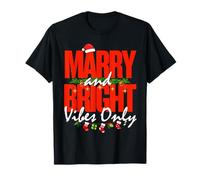 Merry & Bright Vibes Only | Cute Festive Christmas Holiday Camiseta