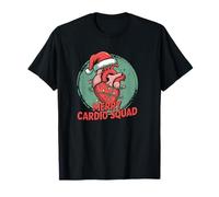 Merry Cardio Squad Cute Anatomical Heart Christmas Lights Camiseta