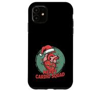 Merry Cardio Squad Cute Anatomical Heart Christmas Lights Carcasa para iPhone 11