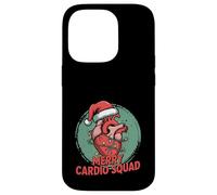 Merry Cardio Squad Cute Anatomical Heart Christmas Lights Carcasa para iPhone 14 Pro