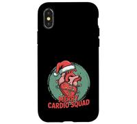 Merry Cardio Squad Cute Anatomical Heart Christmas Lights Carcasa para iPhone X/XS
