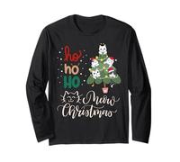 Merry Cat Christmas Funny kitteTreens with Lamps For Men Manga Larga