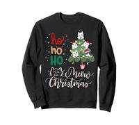 Merry Cat Christmas Funny kitteTreens with Lamps For Men Sudadera