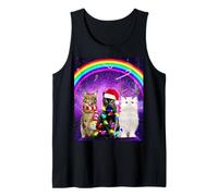 Merry Catmas Cat Christmas In Space Funny Kittens Cats Xmas Camiseta sin Mangas