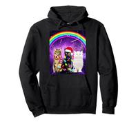 Merry Catmas Cat Christmas In Space Funny Kittens Cats Xmas Sudadera con Capucha
