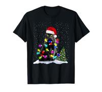 Merry Catmas Cat Christmas Tree Lights Xmas Kittens Lovers Camiseta