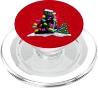 Merry Catmas Cat Christmas Tree Lights Xmas Kittens Lovers PopSockets PopGrip para MagSafe