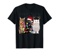 Merry Catmas Funny Cat Christmas Xmas Kittens Lovers Camiseta