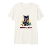 Merry Catmas - Funny Cat Dad Cat Mom Christmas Cat Cat Camiseta Premium