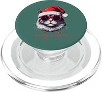 Merry Catmas Funny Christmas Cat Lover PopSockets PopGrip para MagSafe