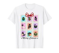 Merry Catmas - Pijama de Navidad con Luces de Navidad para niños Camiseta