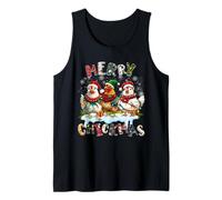 Merry Chickmas Chicken Lovers Christmas Lights Farmer Xmas Camiseta sin Mangas