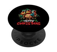 Merry Chickmas Chicken Lovers Christmas Lights Farmer Xmas PopSockets PopGrip Adhesivo