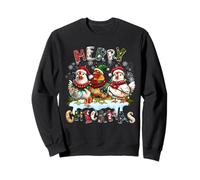Merry Chickmas Chicken Lovers Christmas Lights Farmer Xmas Sudadera
