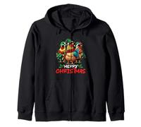 Merry Chickmas Chicken Lovers Christmas Lights Farmer Xmas Sudadera con Capucha