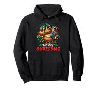Merry Chickmas Chicken Lovers Christmas Lights Farmer Xmas Sudadera con Capucha