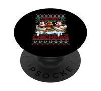 Merry Chickmas Ugly Sweater Chicken Lovers Christmas Outfit PopSockets PopGrip Adhesivo