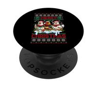 Merry Chickmas Ugly Sweater Chicken Lovers Christmas Outfit PopSockets PopGrip Adhesivo