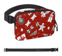 Merry Christmas-100 - Riñonera cruzada para hombres y mujeres, bolsa de cinturón para viajes, casual, caminar, correr, senderismo, ciclismo, Multicolor 05, 1.5x9.0x5.9in/4x23x15cm