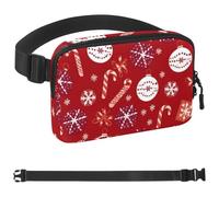 Merry Christmas-100 - Riñonera cruzada para hombres y mujeres, bolsa de cinturón para viajes, casual, caminar, correr, senderismo, ciclismo, Multicolor 10, 1.5x9.0x5.9in/4x23x15cm