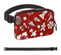 Merry Christmas-100 - Riñonera cruzada para hombres y mujeres, bolsa de cinturón para viajes, casual, caminar, correr, senderismo, ciclismo, multicolor 07, 1.5x9.0x5.9in/4x23x15cm