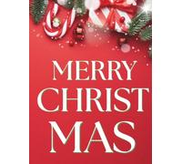 Merry Christmas: A Decorative Book for Coffee Tables, Tiered Trays and Holiday Shelf Styling | Festive Garland and Candy Cane Cover | Stack Deco Books for a Joyful Christmas Home Look