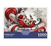 Merry Christmas Adultos Christmas 1000 Tabletas, Puzzle Único Panorámico, Regalos Navideños para Niñas/niños, A Partir De 14 Años 38x26cm/1000pcs