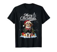 Merry Christmas Australian Shepherd Santa Dog Lovers Xmas Camiseta