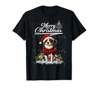 Merry Christmas Australian Shepherd Santa Dog Lovers Xmas Camiseta