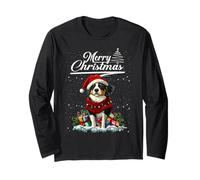 Merry Christmas Australian Shepherd Santa Dog Lovers Xmas Manga Larga