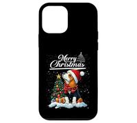 Merry Christmas Basset Hound Santa Hat Dog Lovers Xmas Carcasa para iPhone 12 Mini