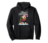 Merry Christmas Basset Hound Santa Hat Dog Lovers Xmas Sudadera con Capucha