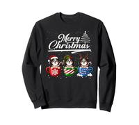 Merry Christmas Bernese Mountain Dog Reindeer Elf Santa Sudadera