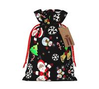 Merry Christmas - Bolsa de regalo de gran capacidad de 8.3 x 11.8 pulgadas con cordón para tus regalos preciosos de Halloween, 1 unidad