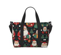 Merry Christmas - Bolsa de viaje para mujer, bolsa de mano grande para fin de semana, bolsa de entrenamiento para gimnasio, bolsa de hospital para mamá, Black, Talla única